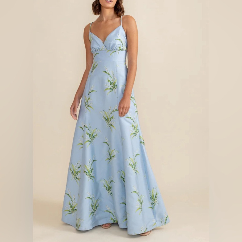 LulaKate Jacqueline Lily of the Valley Jacquard Powder Blue